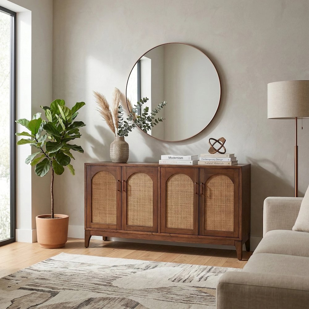 Chantilly 4-Door Buffet - Walnut. Picture 12