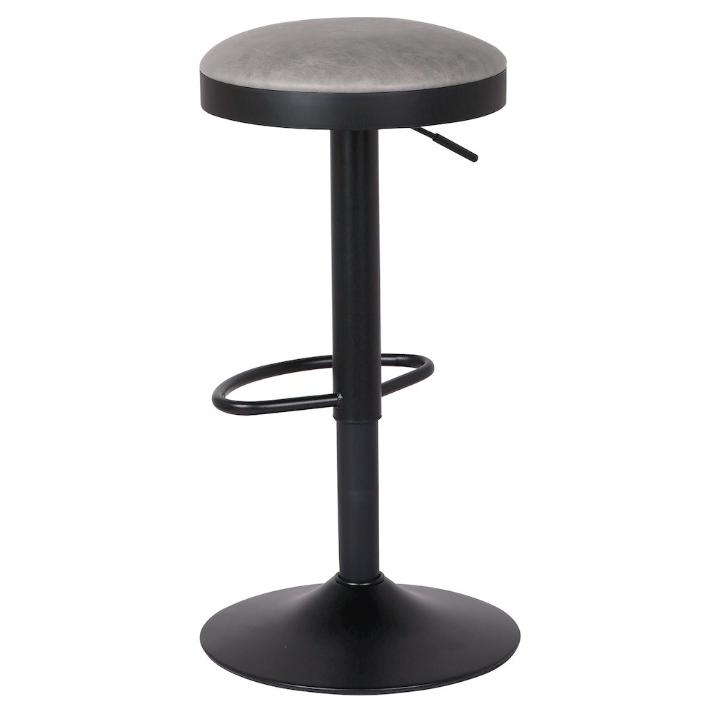 Juno Faux Leather Gaslift Backless Swivel Bar Stool, (Set of 2). Picture 2