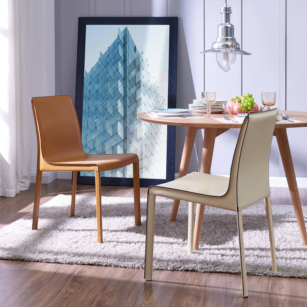 Gervin Recycled Leather Chair, (Set of 2). Picture 6