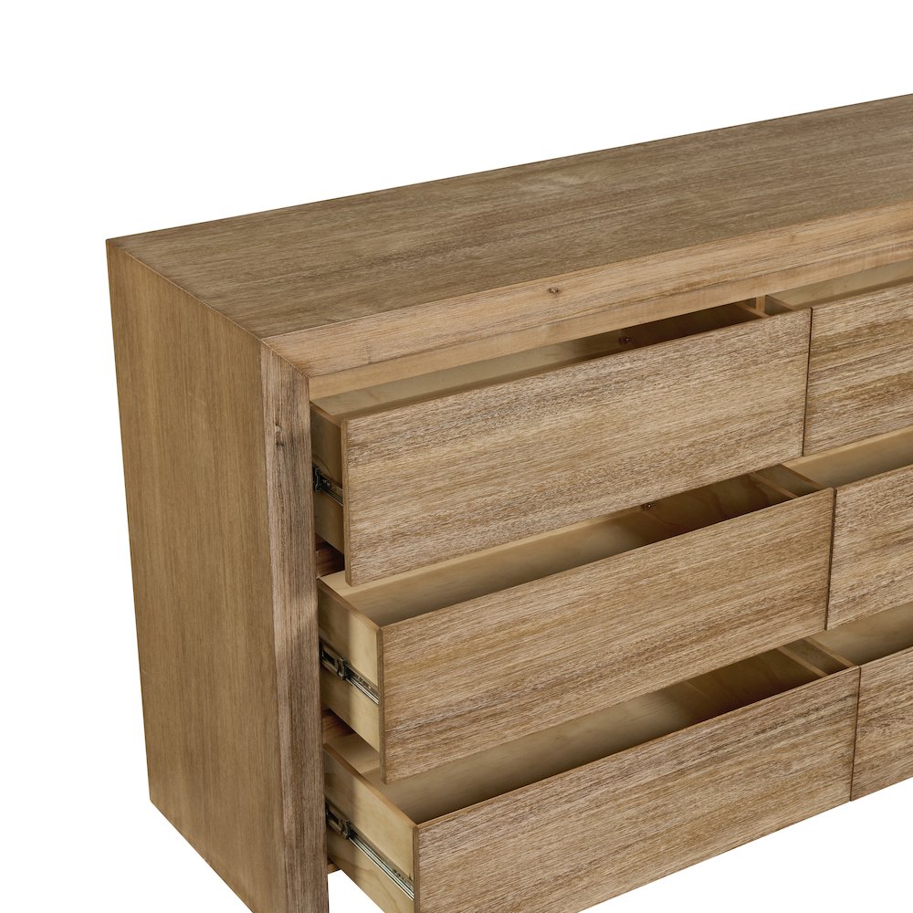 Zerano 6-Drawer Dresser - Brushed Smoke. Picture 11