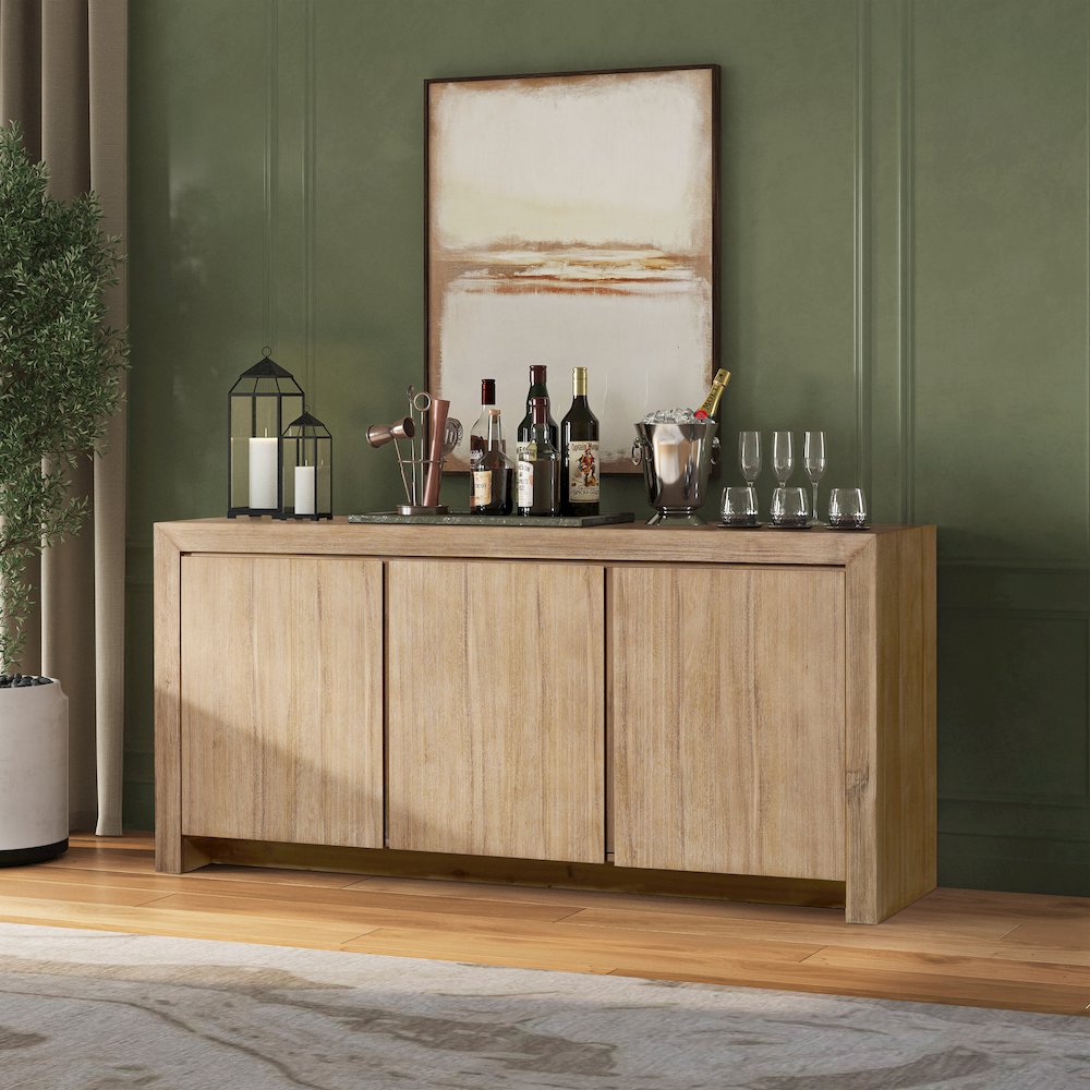 Zerano 3-Door Buffet - Brushed Smoke. Picture 13