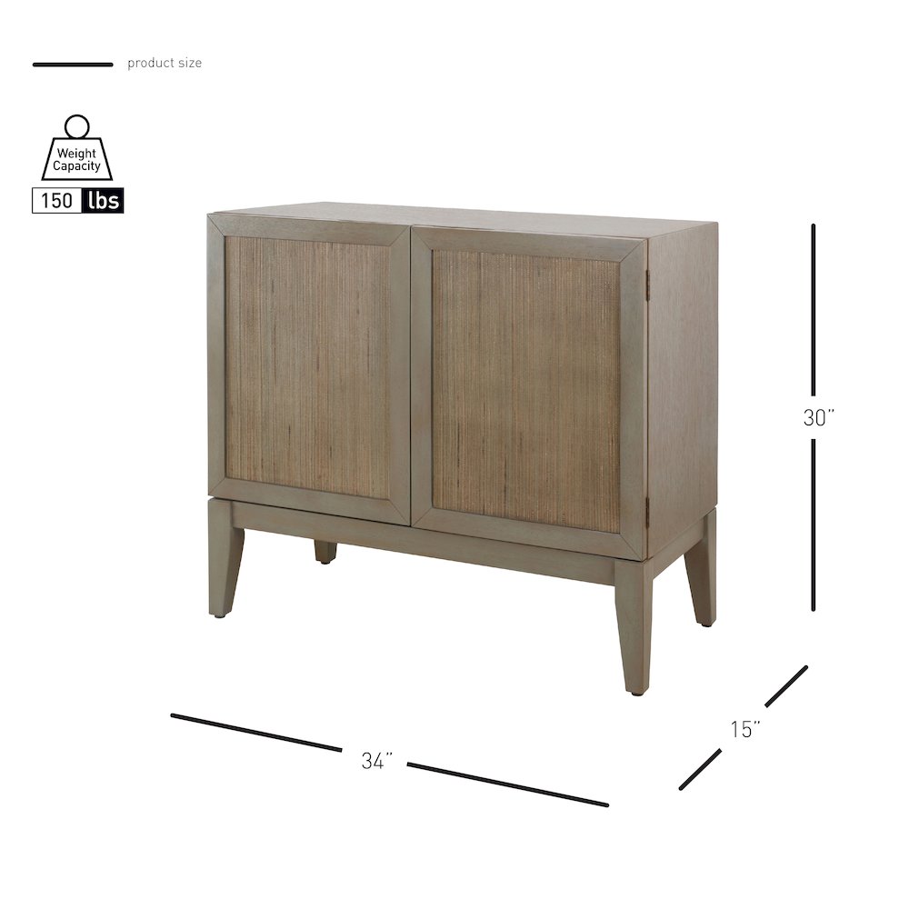 Deria 2-Door Cabinet - Sagewood. Picture 14