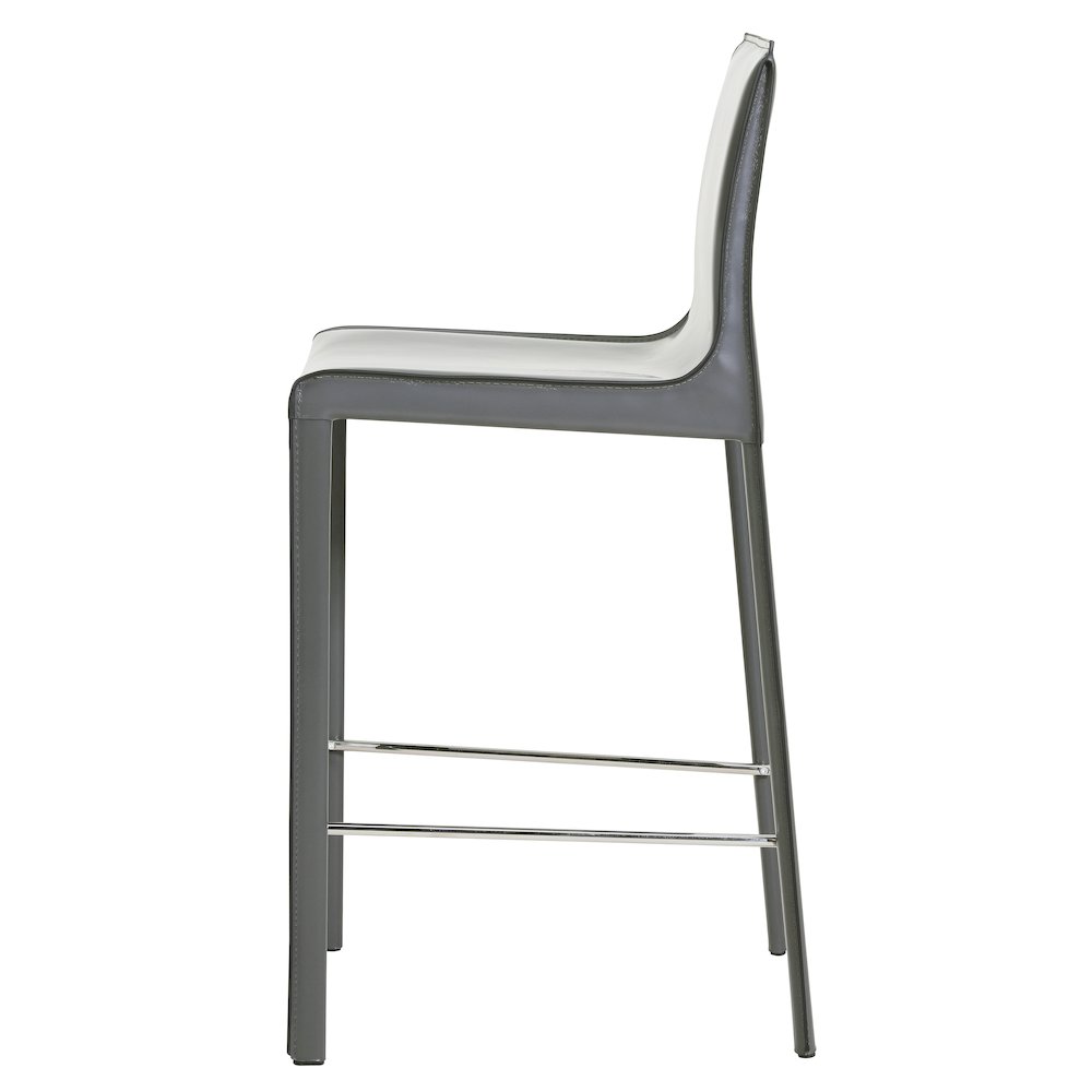 Gervin Recycled Leather Counter Stool, (Set of 2). Picture 2
