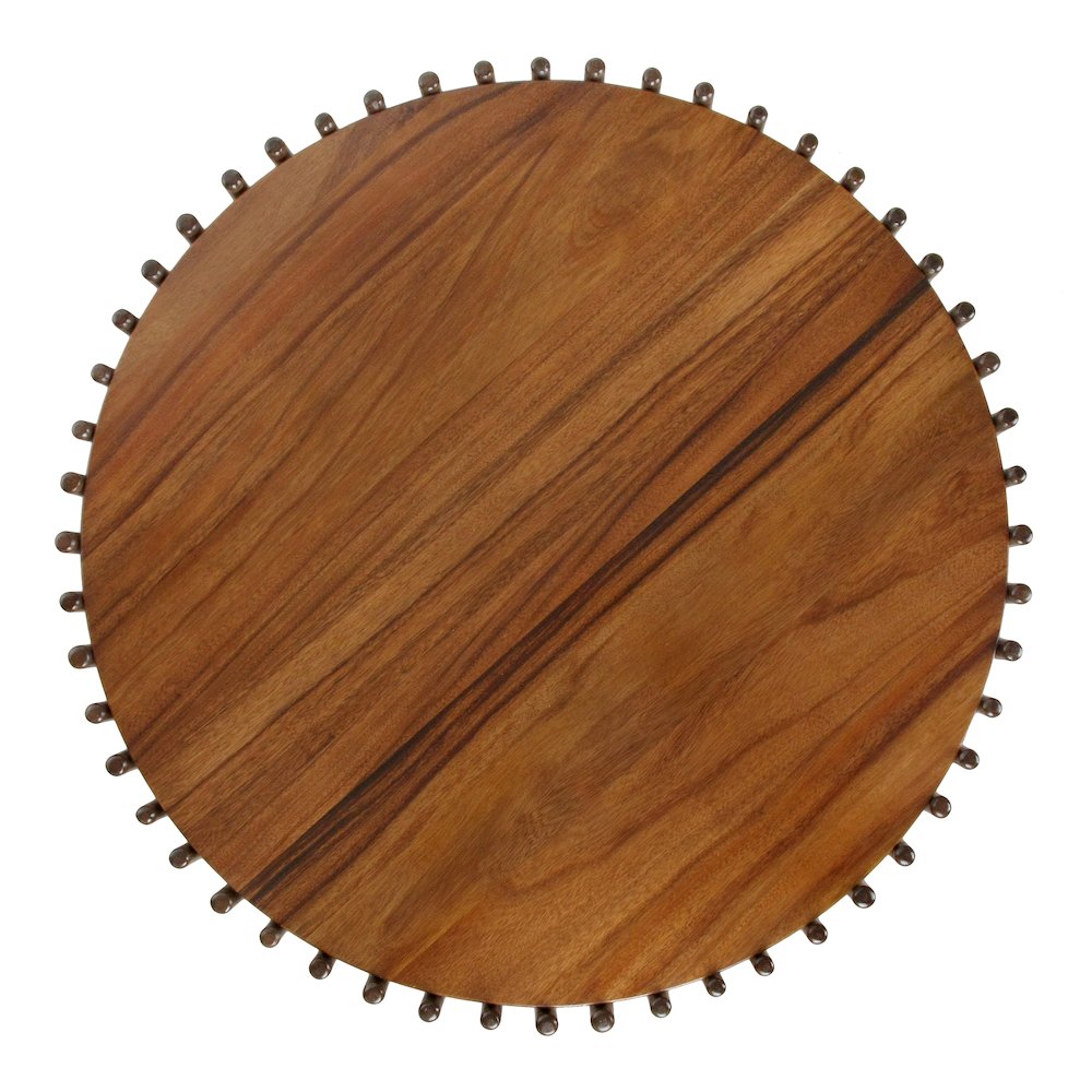 Sona Rattan Coffee Table w/ Wood Top - Cane Brown. Picture 4