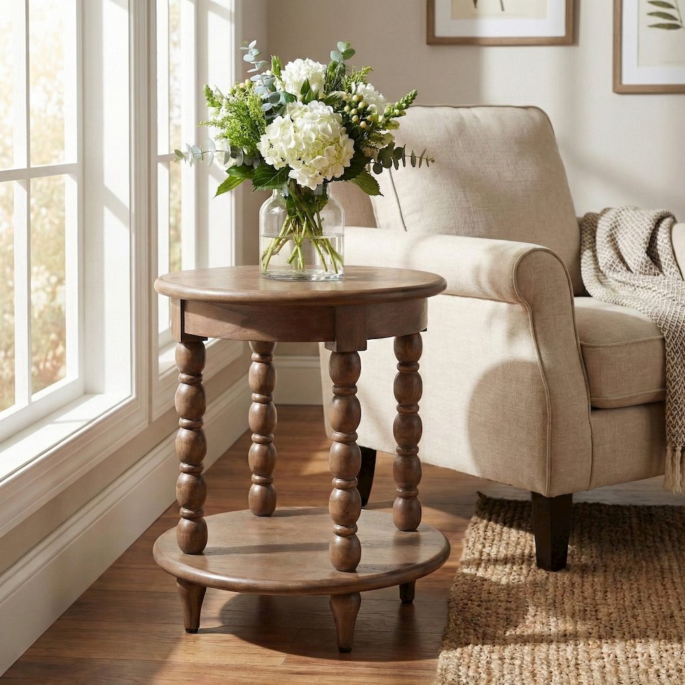 Ensley Accent Table - Walnut. Picture 2