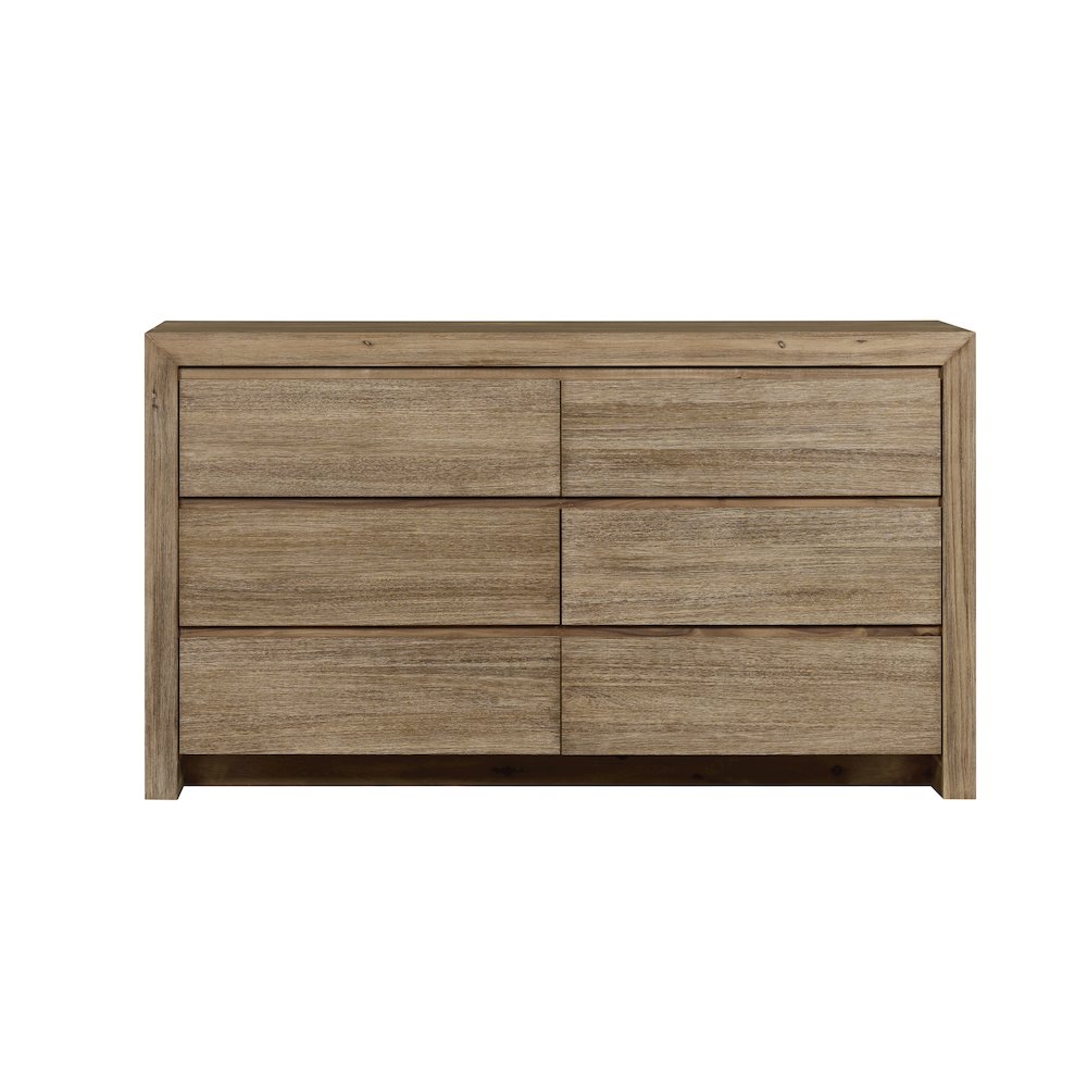 Zerano 6-Drawer Dresser - Brushed Smoke. Picture 3