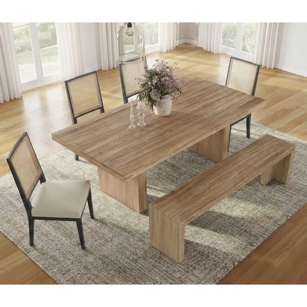Zerano Dining Table - 84" - Brushed Smoke. Picture 9