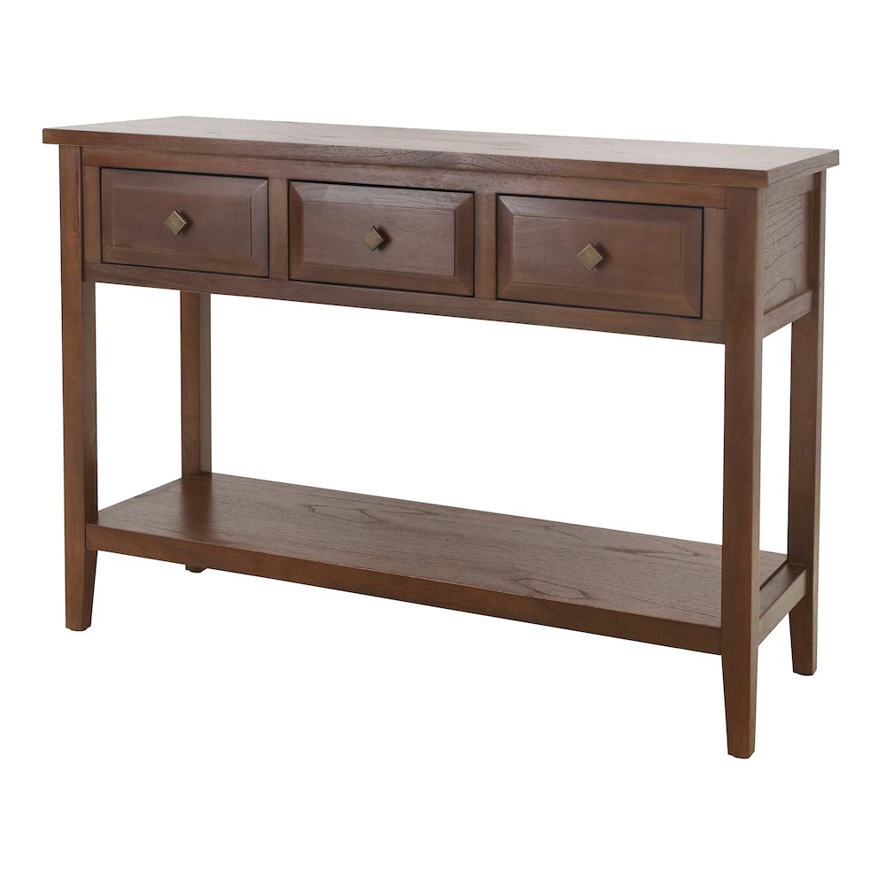 Wexford 3-Drawer Console Table - Walnut. Picture 1