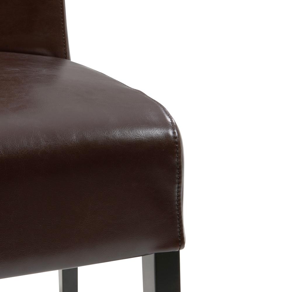 Leather Chair,Set of 2, Brown. Picture 6