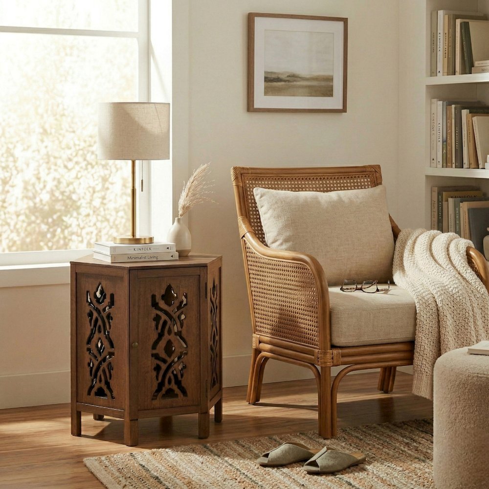 Seema Accent Table - Walnut. Picture 12