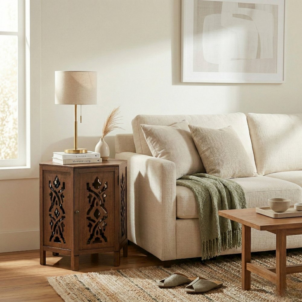 Seema Accent Table - Walnut. Picture 13