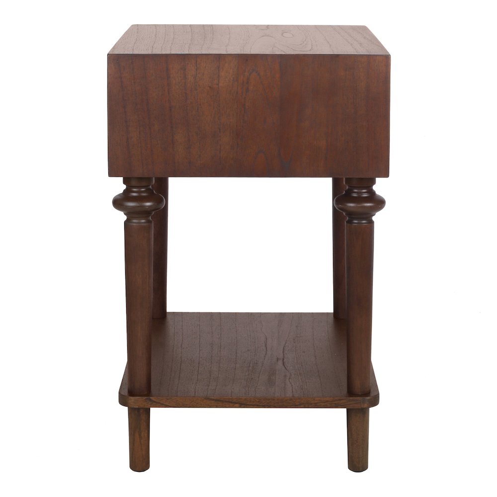 Romilda 1-Drawer Accent Table - Walnut. Picture 4