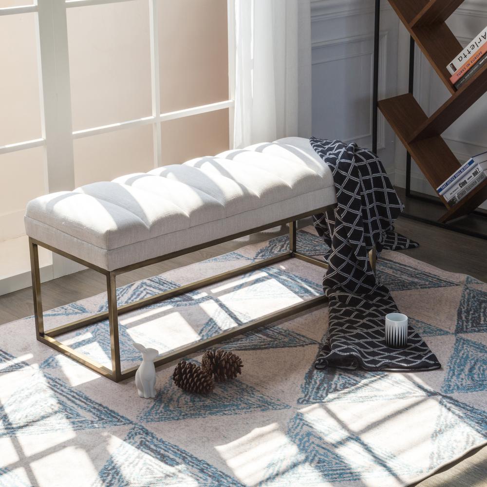 Fabric Bench, Shortbread Beige. Picture 6