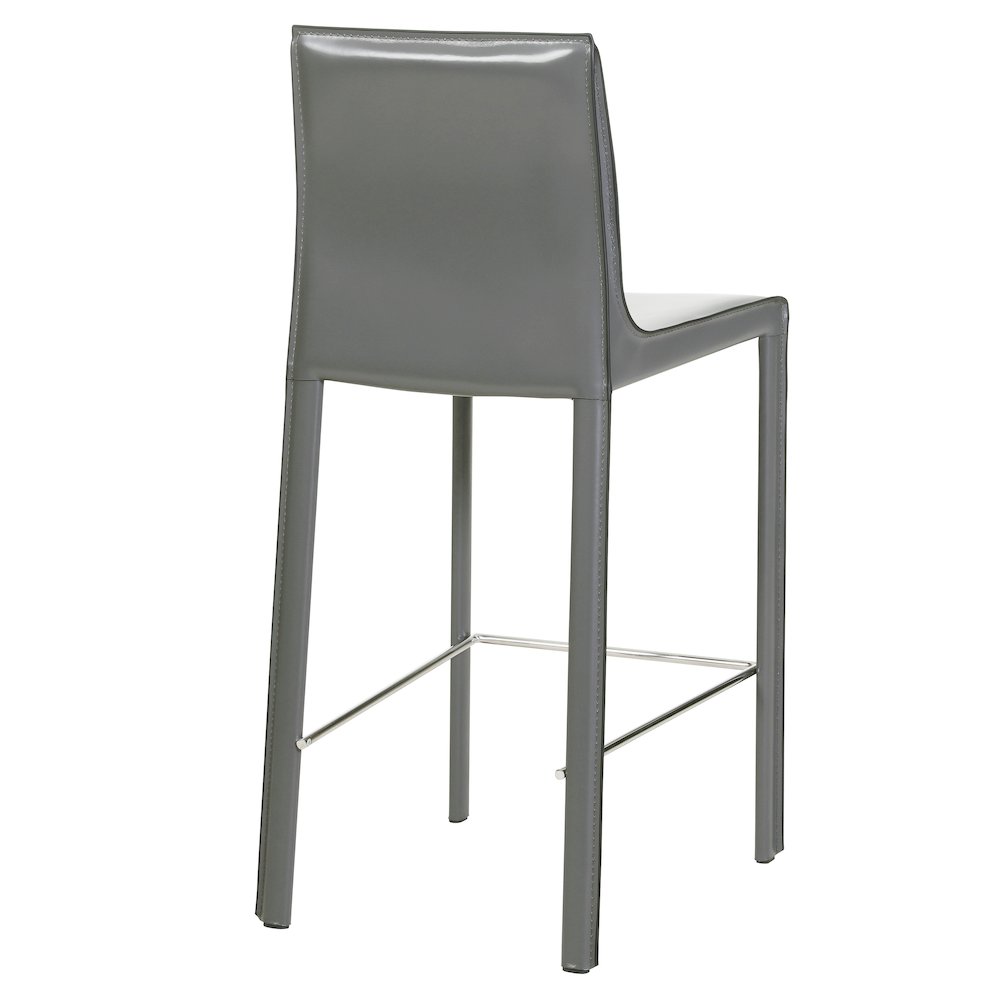 Gervin Recycled Leather Counter Stool, (Set of 2). Picture 4