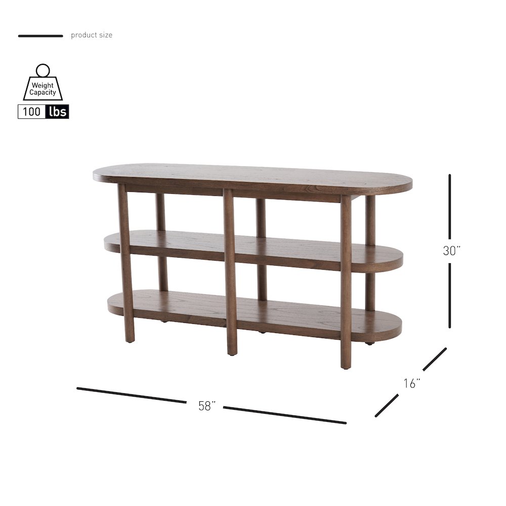 Lester Console Table - Walnut. Picture 7