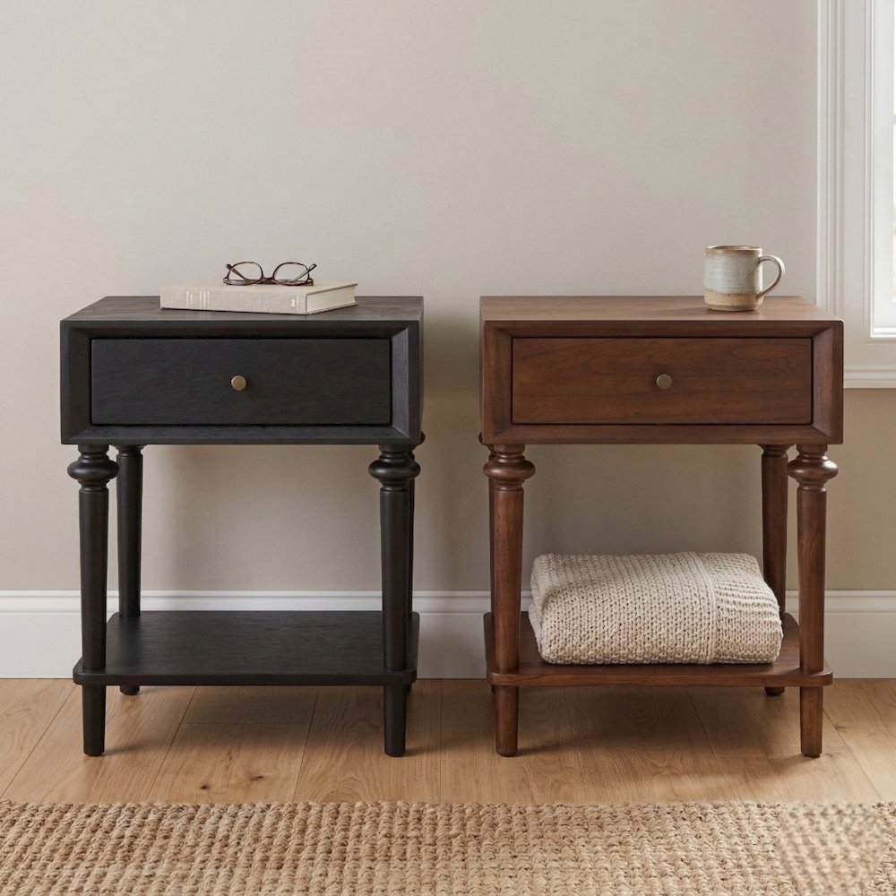 Romilda 1-Drawer Accent Table - Black. Picture 2