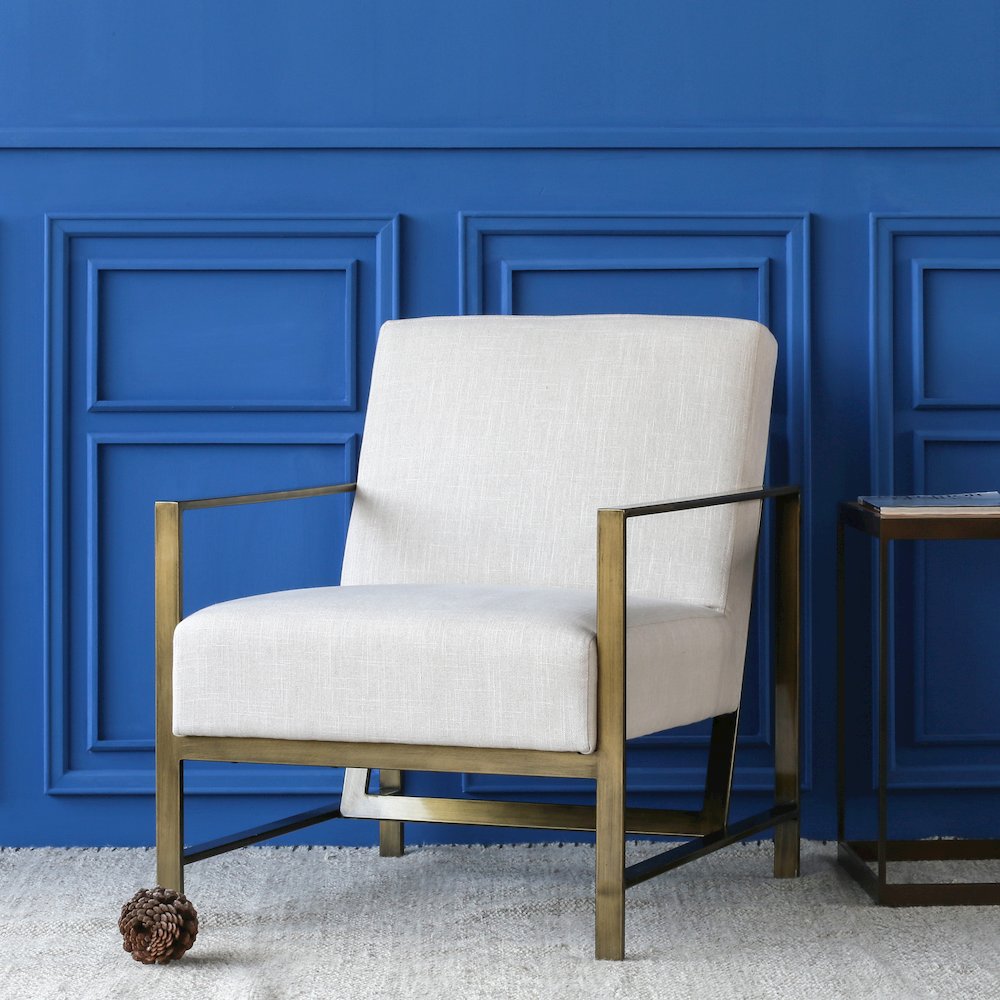 Francis Linen Accent Arm Chair. Picture 7