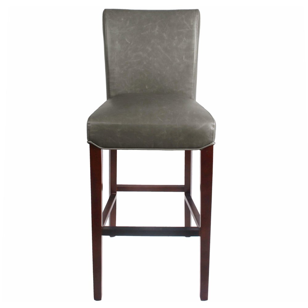 Milton Bonded Leather Bar Stool. Picture 1