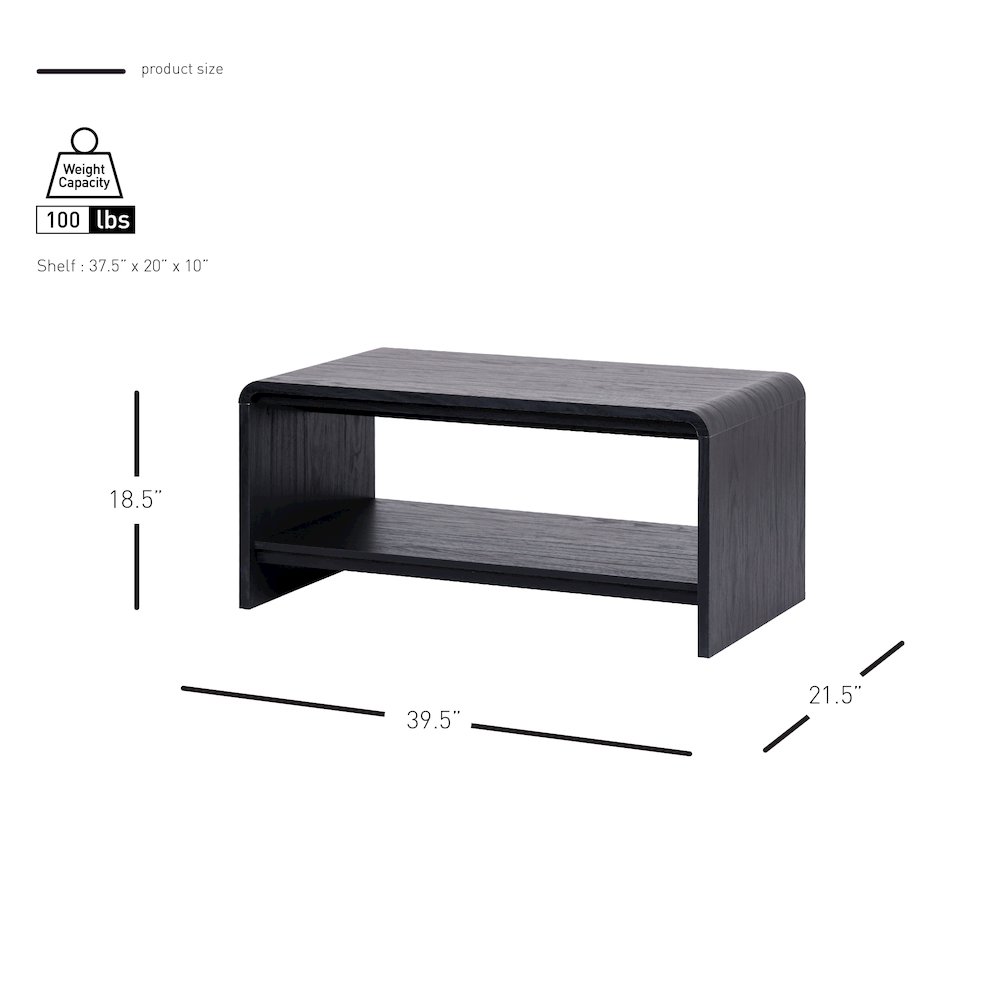 Delmare Coffee Table - Black. Picture 6