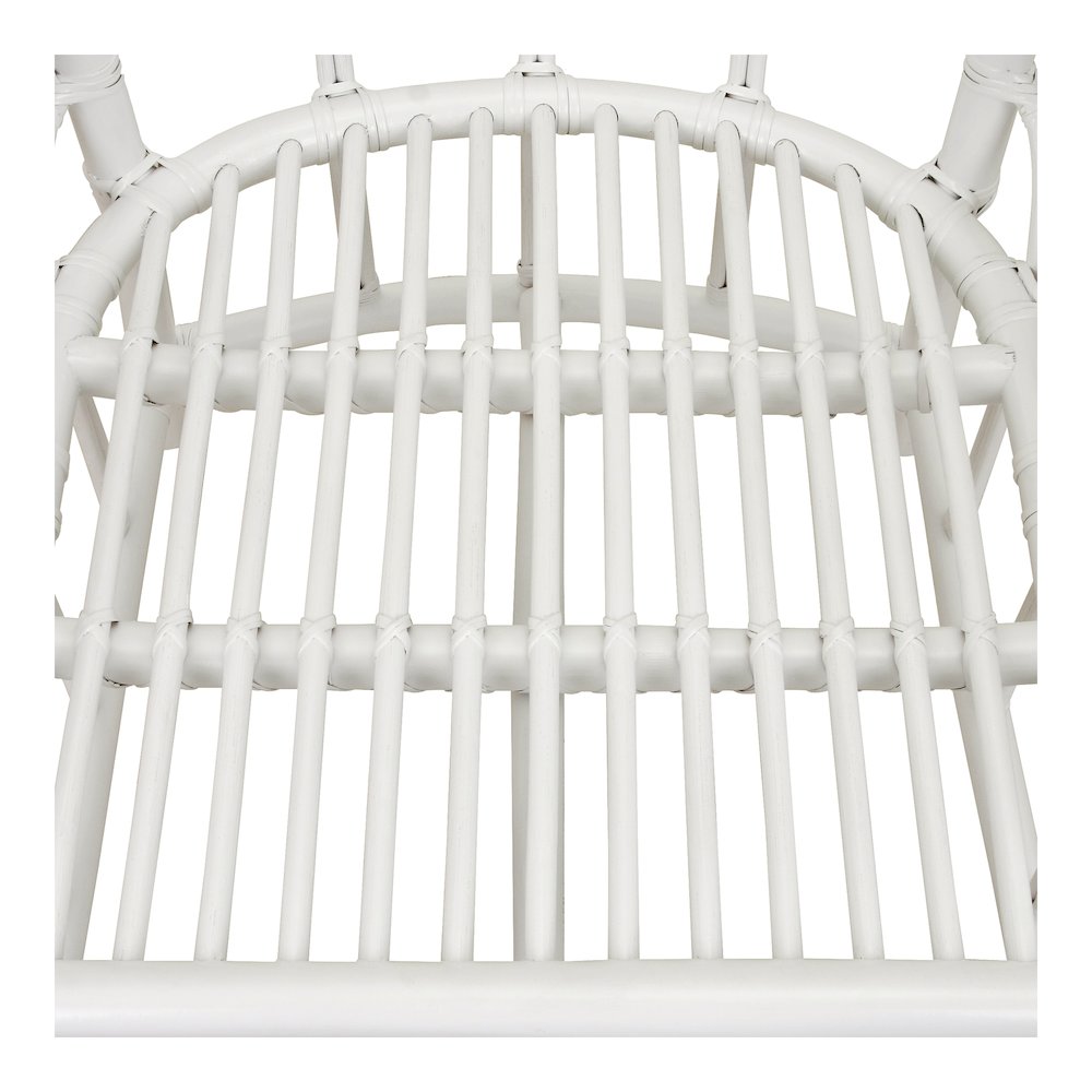 Ayanna Rattan Dining Side Chair - White. Picture 9