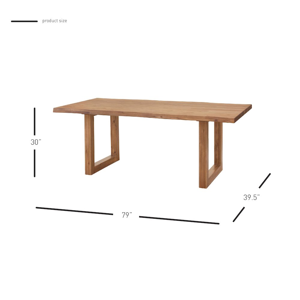 Windsor 79" Live-Edge Dining Table. Picture 7