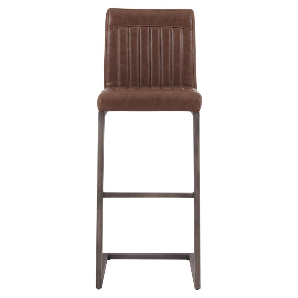 PU Leather Bar Stool,Set of 2, Antique Cigar Brown. Picture 2