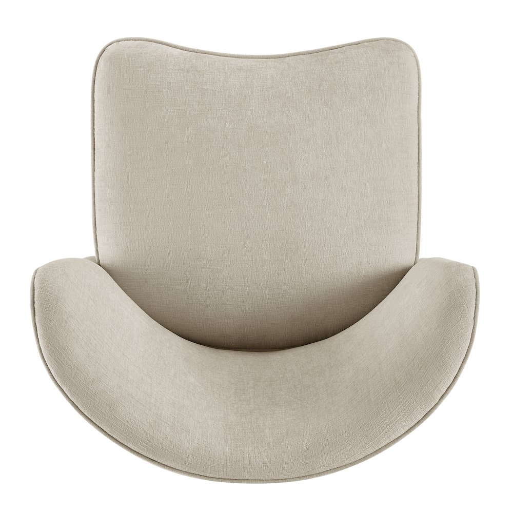 Morraine Dining Side Chair w/ Casters - Millburry Beige Chenille. Picture 7