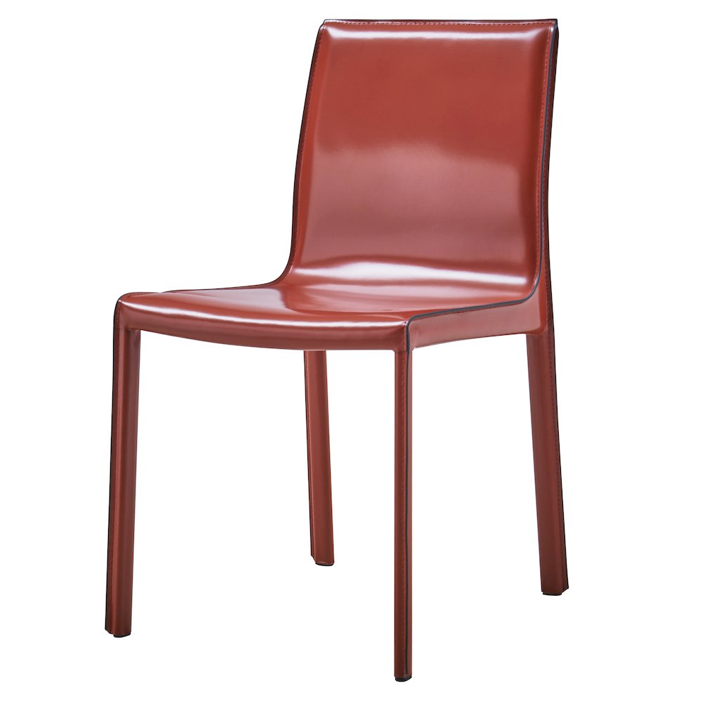 Recycled Leather Chair,Set of 2, Cordovan. Picture 1