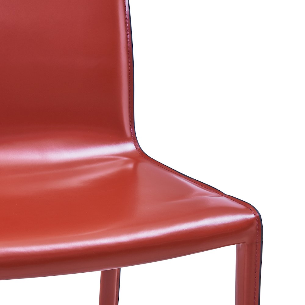 Recycled Leather Chair,Set of 2, Cordovan. Picture 6