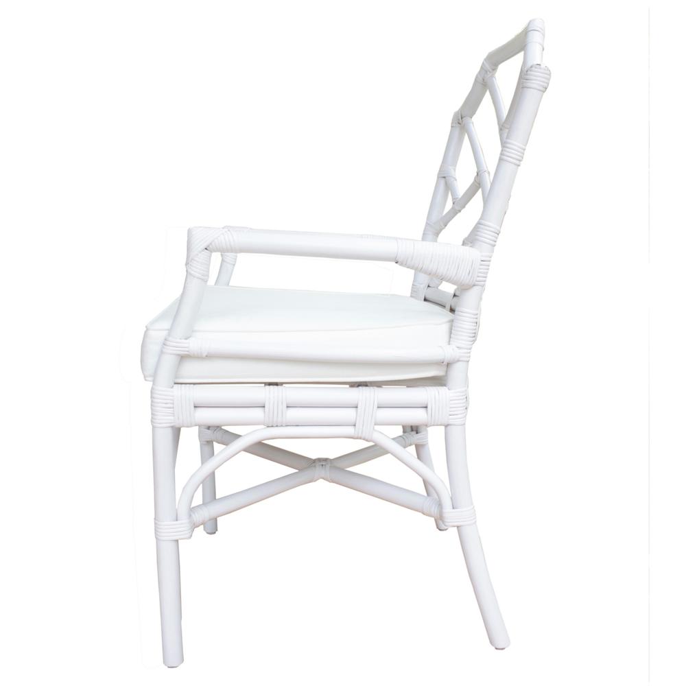 Arm Chair; constructed of Fabric, Rattan. Picture 3