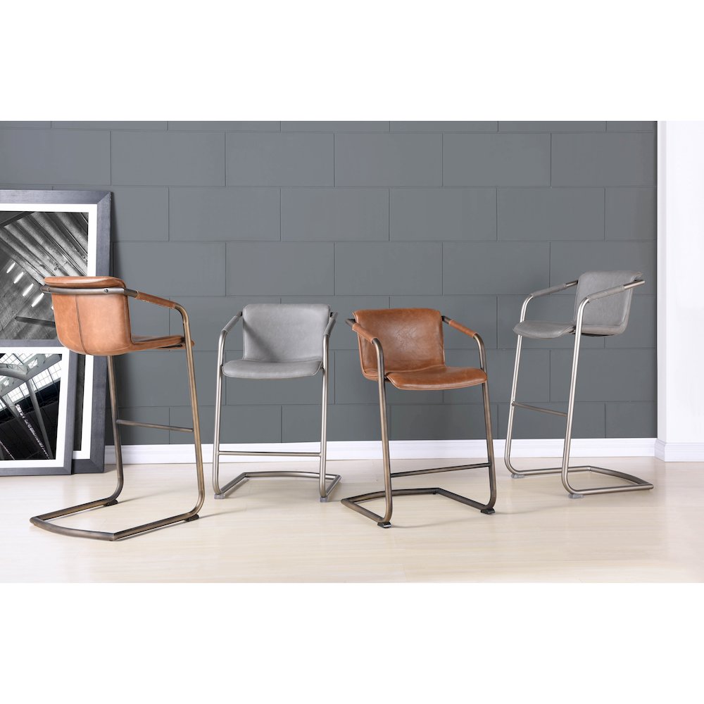 Indy Faux Leather Bar Stool, (Set of 2). Picture 5