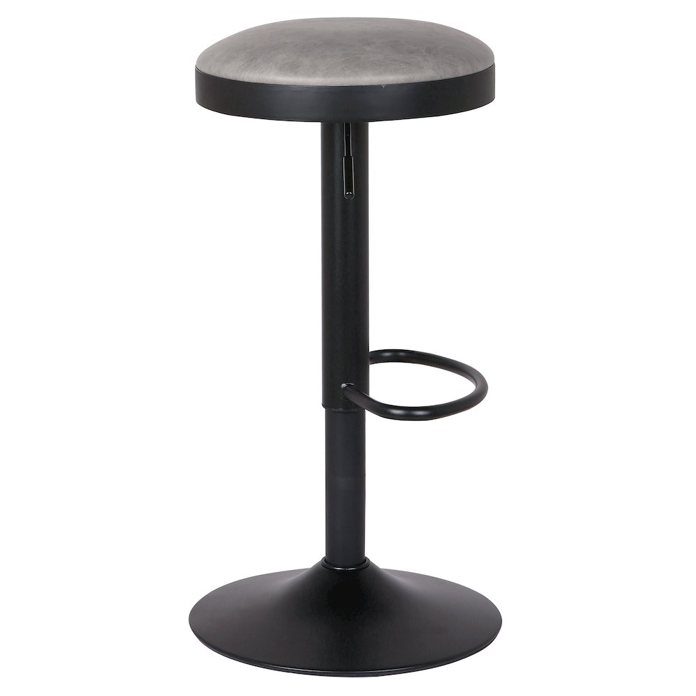 Juno Faux Leather Gaslift Backless Swivel Bar Stool, (Set of 2). Picture 4
