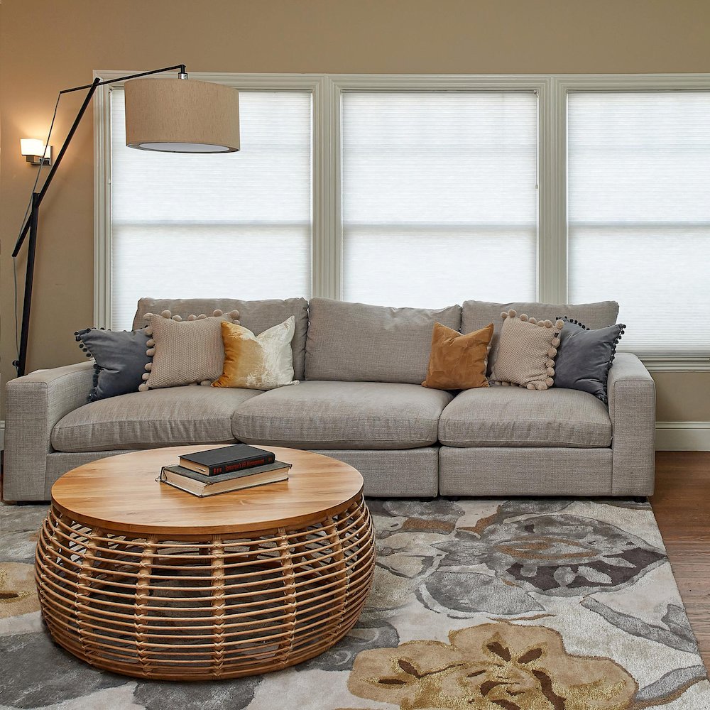 Iris Rattan Round Coffee Table. Picture 4
