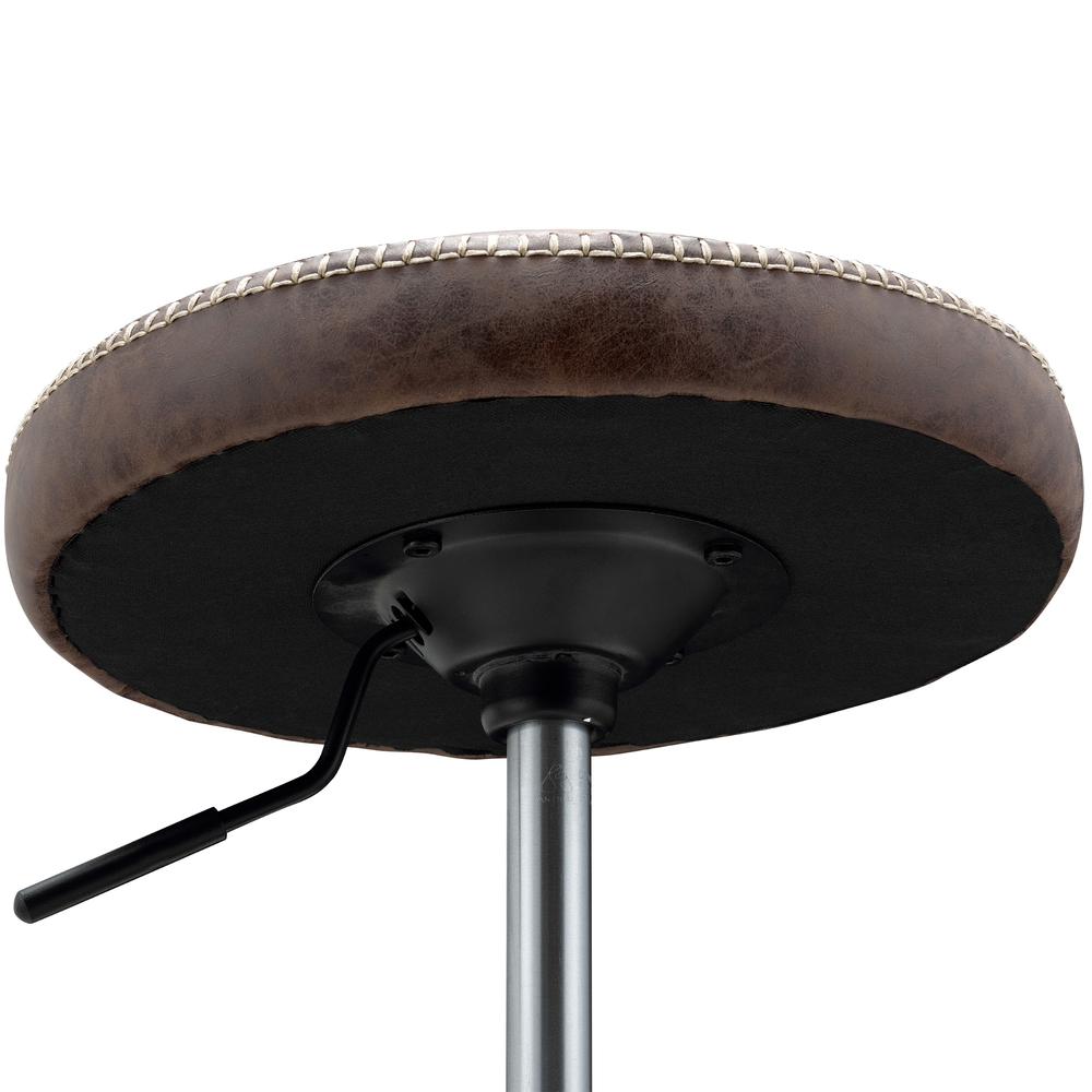 Eaton PU Leather Gaslift Backless Swivel Bar Stool. Picture 4
