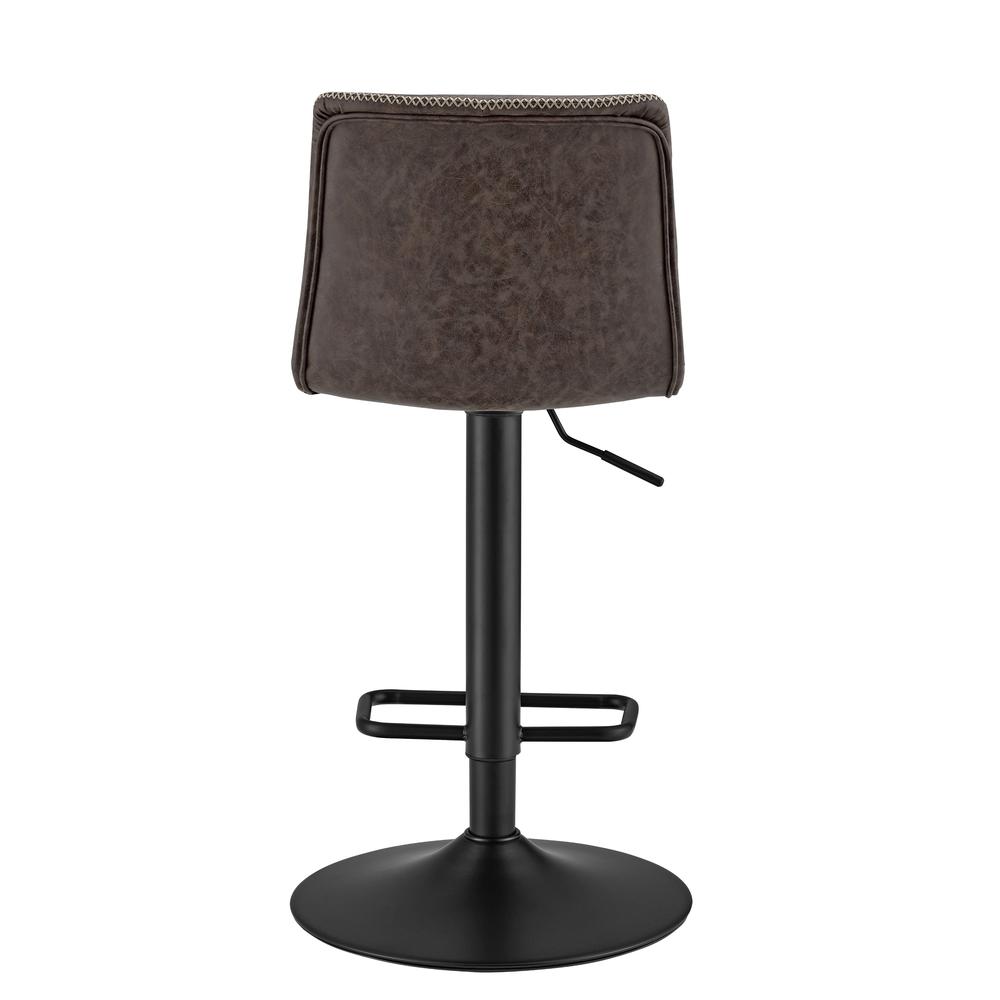 Jayden PU Leather Low back Gaslift Bar Stool, (Set of 2). Picture 4