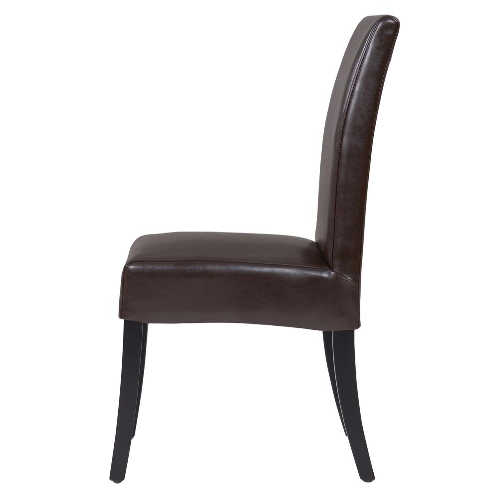 Leather Chair,Set of 2, Brown. Picture 3
