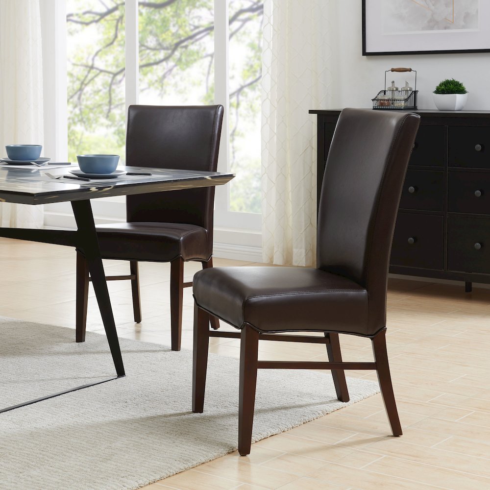 Milton Bonded Leather Dining Side Chair, (Set of 2). Picture 6