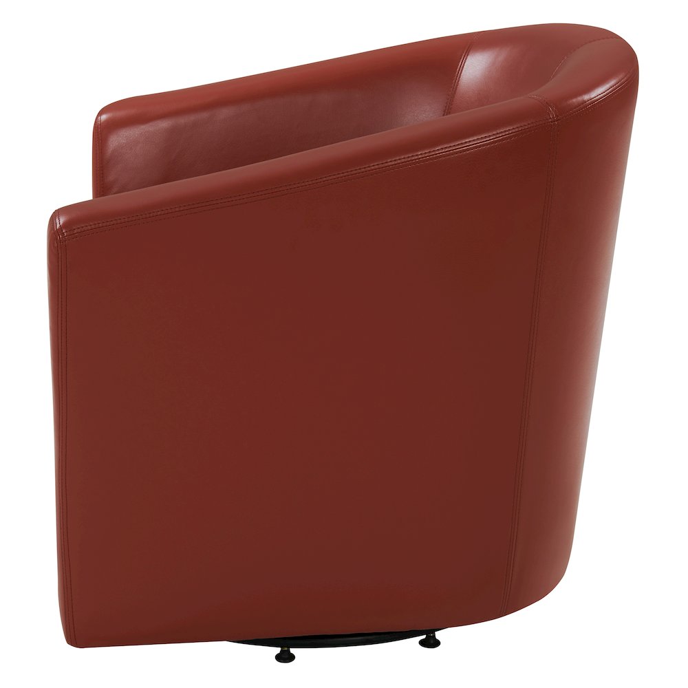 Hayden Bonded Leather Swivel Accent Arm Chair. Picture 2