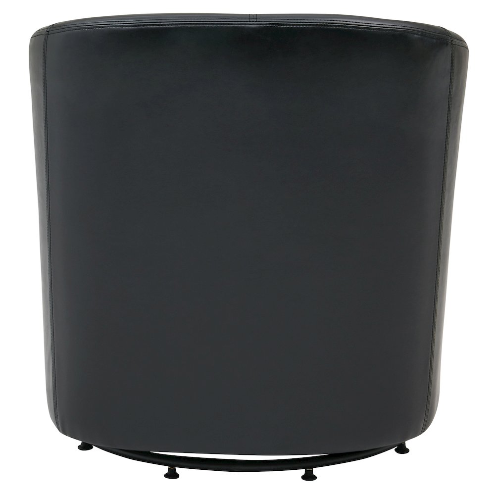 Hayden Bonded Leather Swivel Accent Arm Chair. Picture 3
