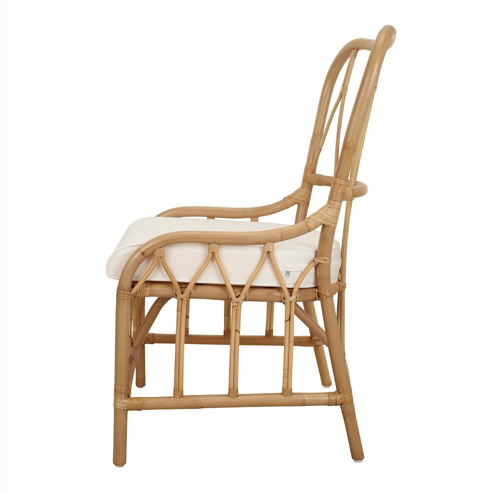 Ayanna Rattan Dining Side Chair - Natural Wheat. Picture 2
