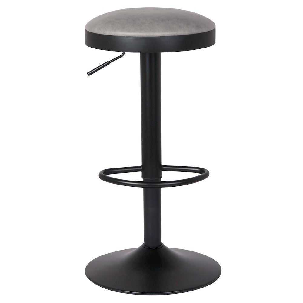 Juno Faux Leather Gaslift Backless Swivel Bar Stool, (Set of 2). Picture 1