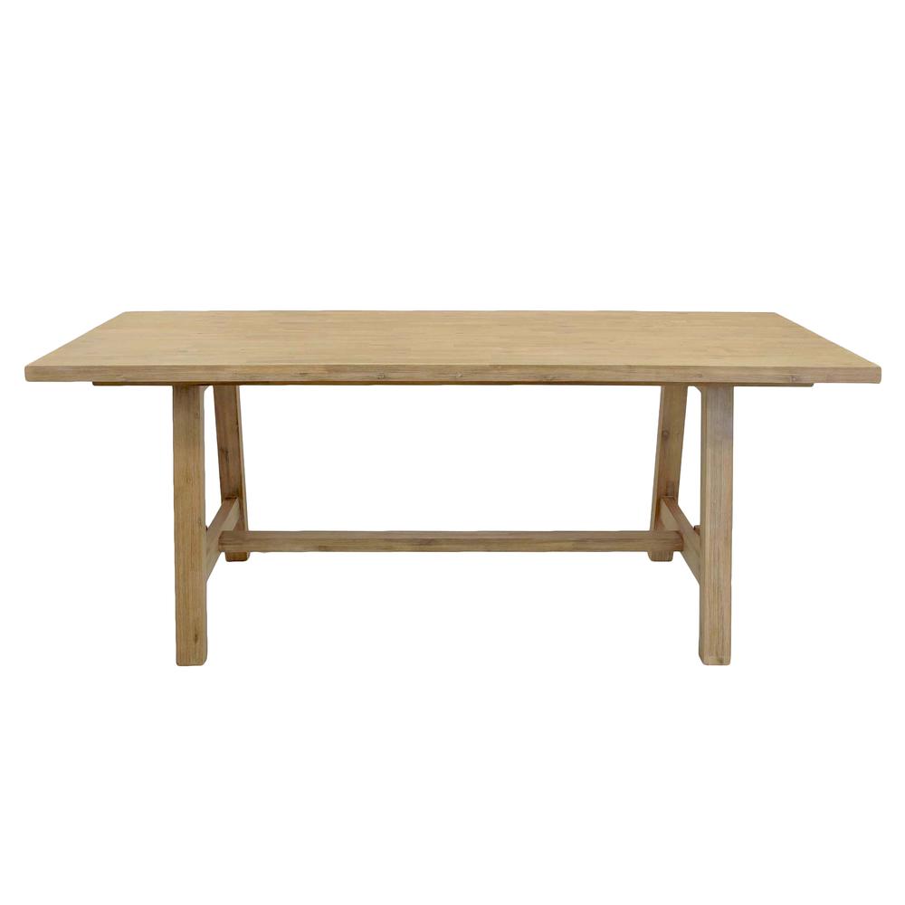 79" Rectangular Dining Table, Brushed Smoke. Picture 6