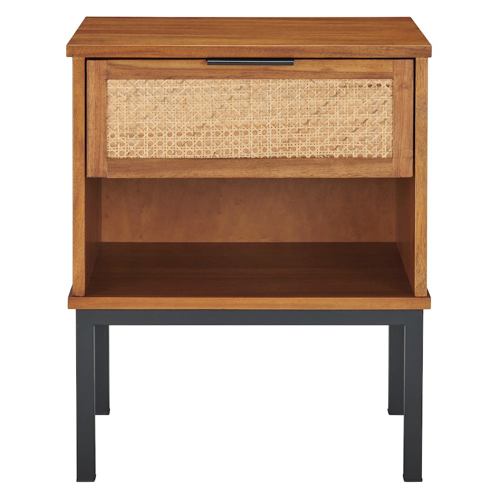 Caine Rattan Nightstand. Picture 1
