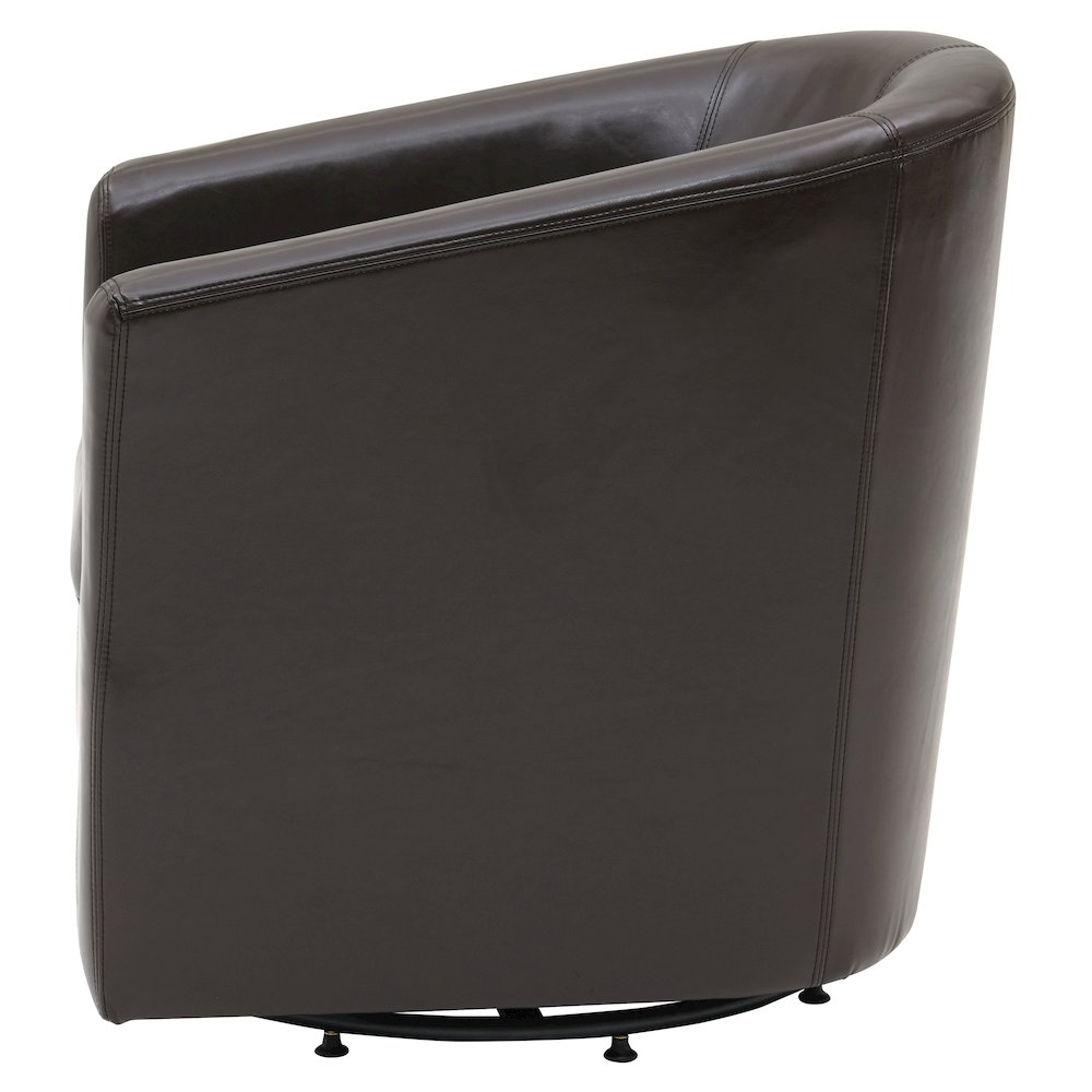 Swivel Bonded Leather Chair, Brown. Picture 3