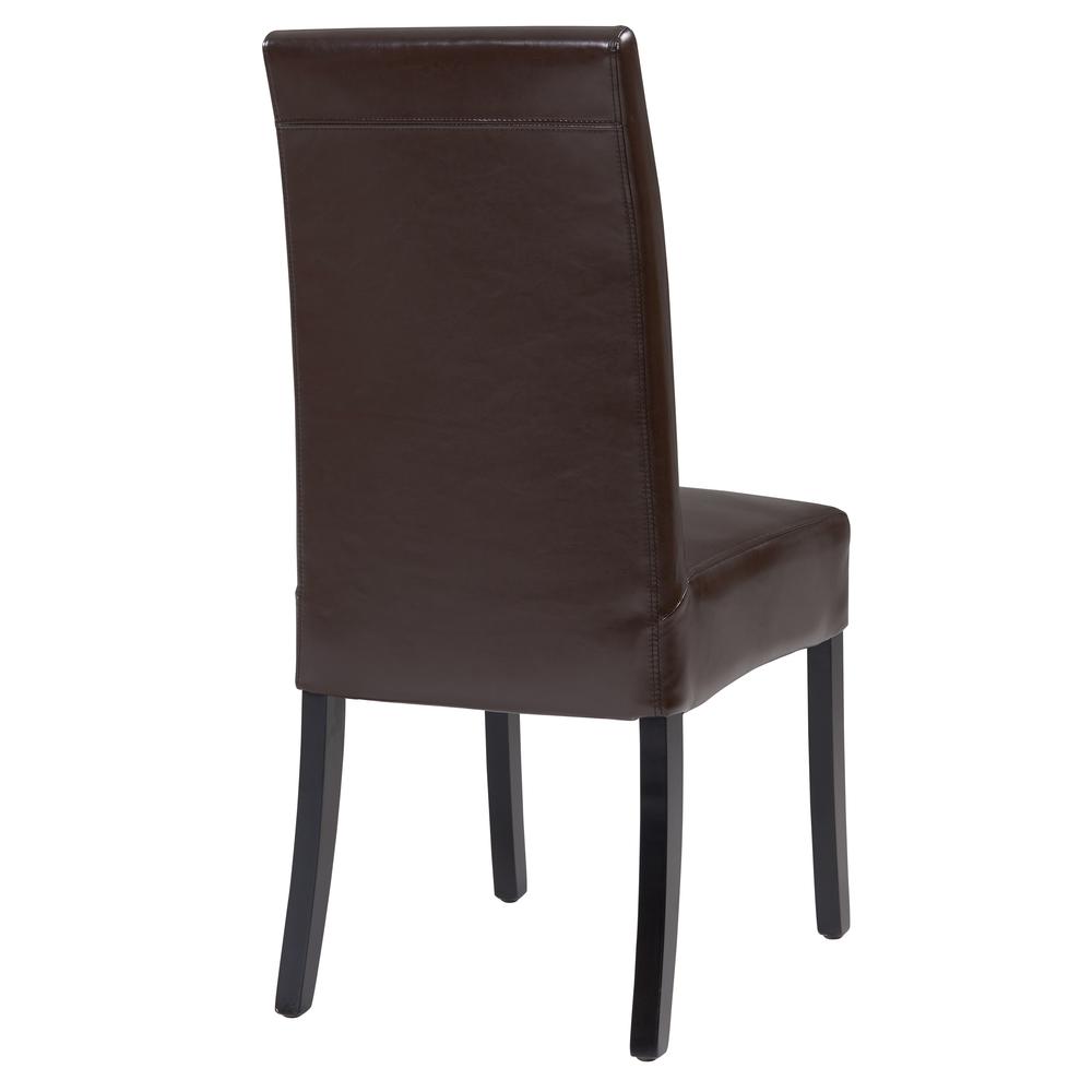 Leather Chair,Set of 2, Brown. Picture 5