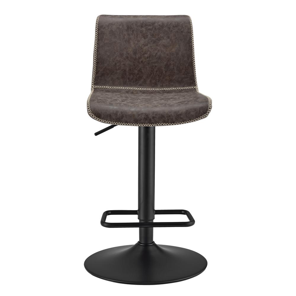 Jayden PU Leather Low back Gaslift Bar Stool, (Set of 2). Picture 2