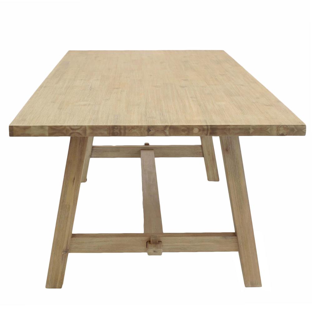 79" Rectangular Dining Table, Brushed Smoke. Picture 3