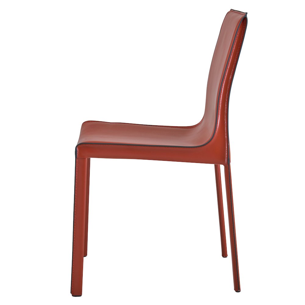 Recycled Leather Chair,Set of 2, Cordovan. Picture 3