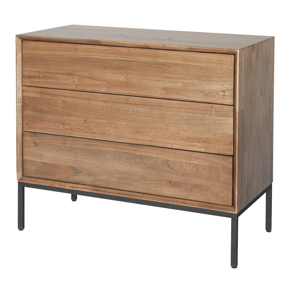 3-Drawer Chest, Newton Brown. Picture 1