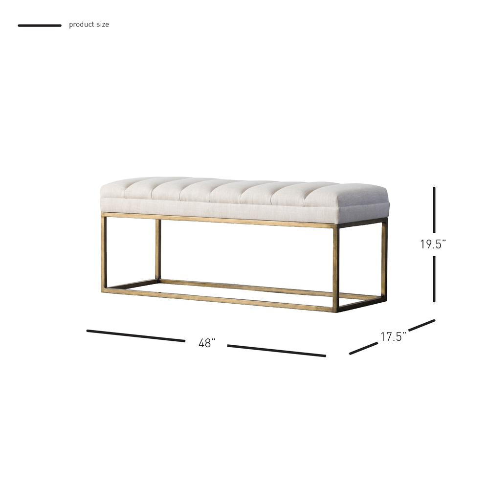 Fabric Bench, Shortbread Beige. Picture 5